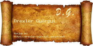Drexler Györgyi névjegykártya