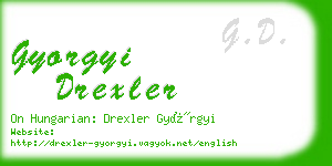 gyorgyi drexler business card